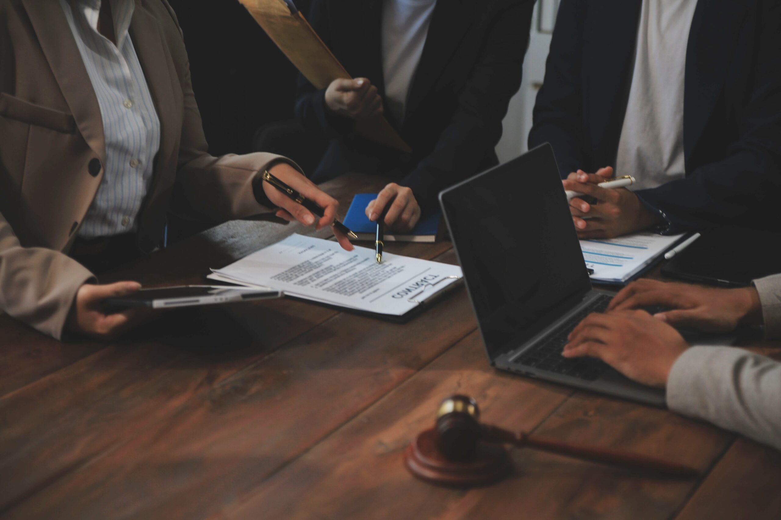 lawyers meeting around table